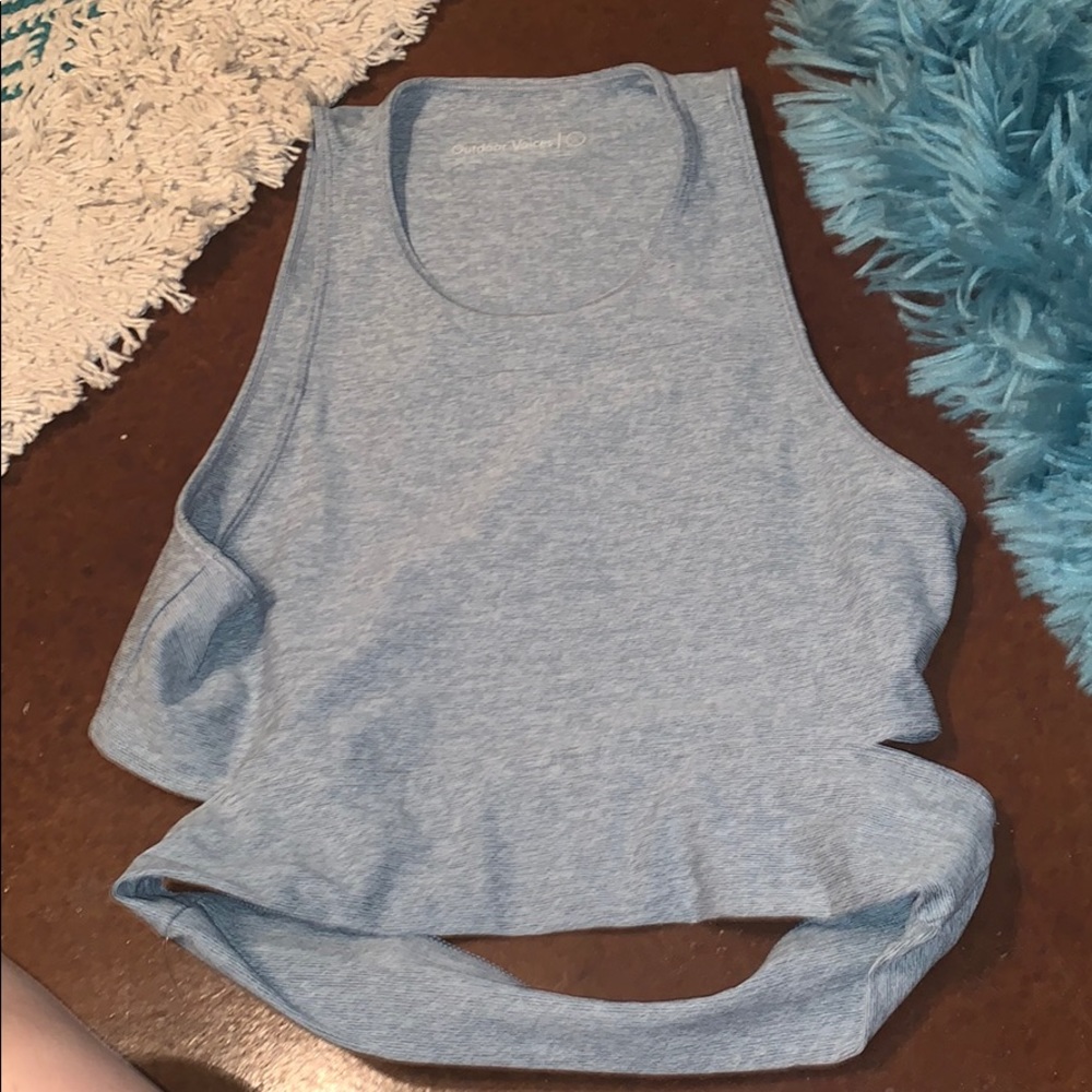 Outdoor voices slash back crop top sports bra